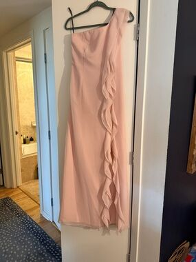White by Vera Wang Soft Peach-Pink Party Dress